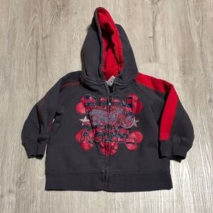 Jack and Jill Black and Red Born Rebel Hoodie
